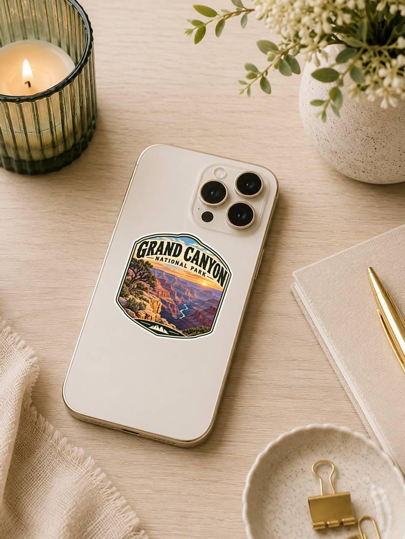 Grand Canyon National Park Sticker, Grand Canyon Decal, Arizona Sticker, National Park Souvenir, Hiking Camping Travel Sticker ST 014