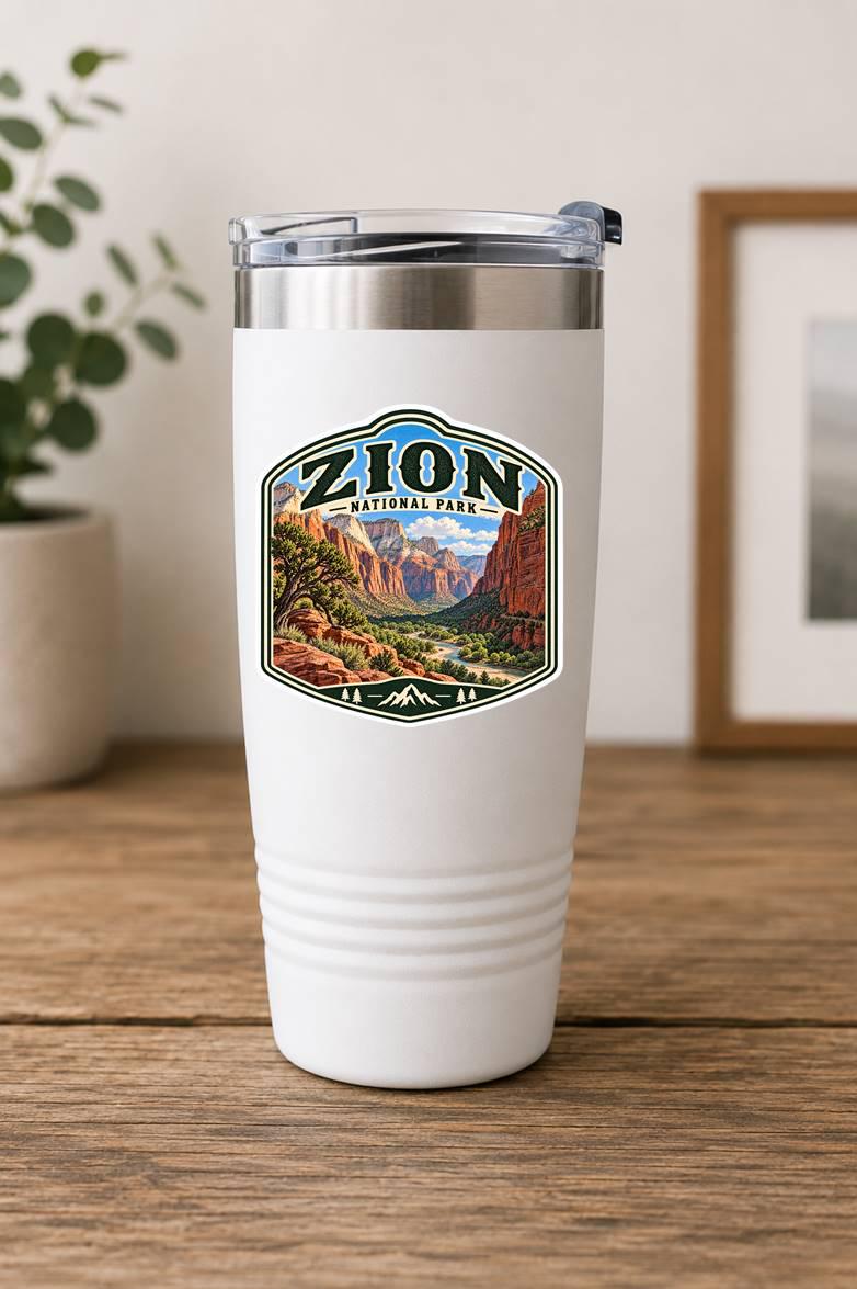 Zion National Park Sticker, Zion Park Decal, Utah Sticker, National Park Souvenir, Hiking Camping Outdoor Travel Sticker ST 015