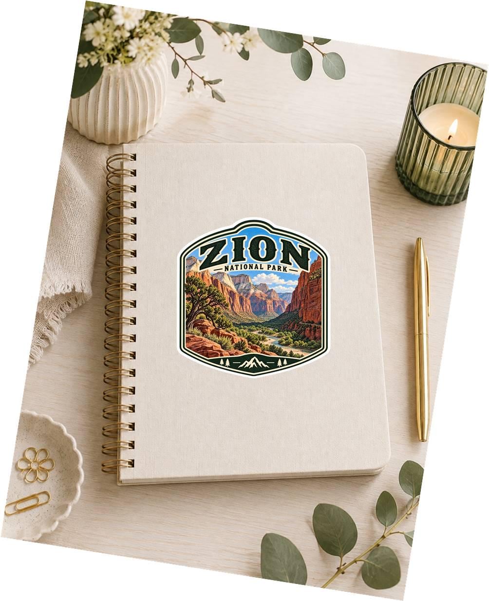 Zion National Park Sticker, Zion Park Decal, Utah Sticker, National Park Souvenir, Hiking Camping Outdoor Travel Sticker ST 015