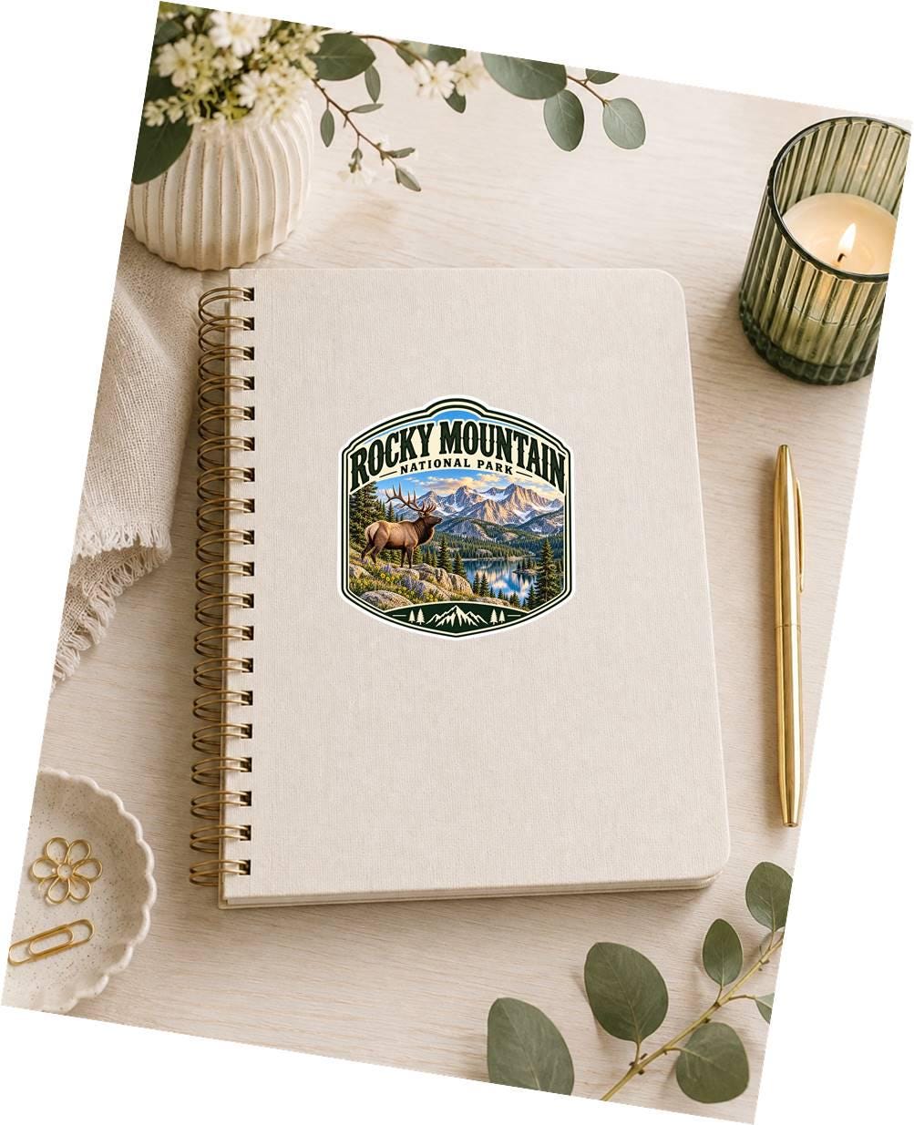 Rocky Mountain National Park Sticker, Colorado Decal, Elk Sticker, Mountain Sticker, Hiking Camping National Park Souvenir ST 019