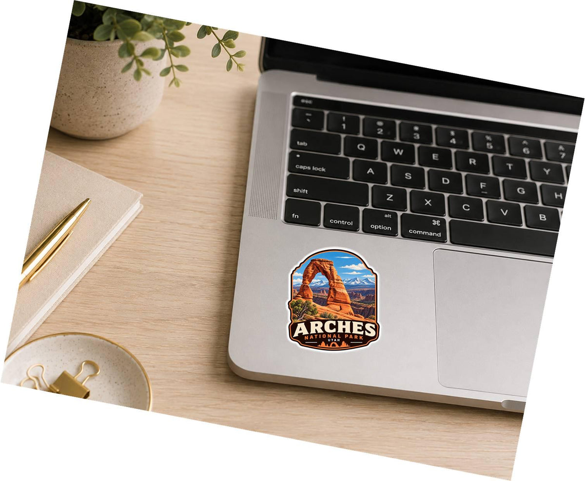 Arches National Park Sticker, Delicate Arch Decal, Utah Sticker, Moab Utah Souvenir, Hiking Camping National Park Sticker ST 023