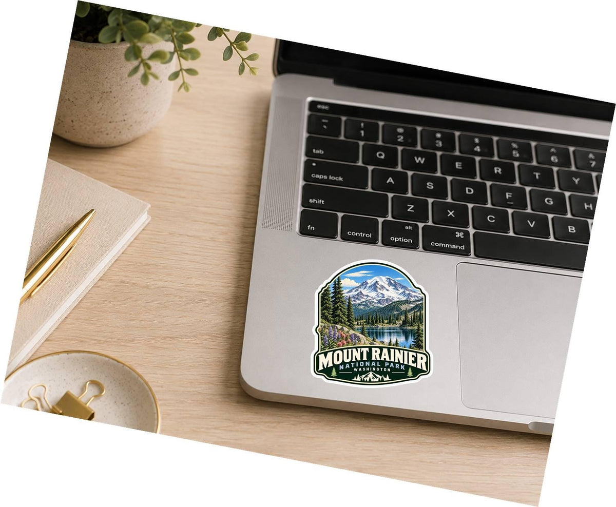 Mount Rainier National Park Sticker, Washington Decal, Mountain Sticker, Hiking Camping Travel Sticker, National Park Souvenir ST 025