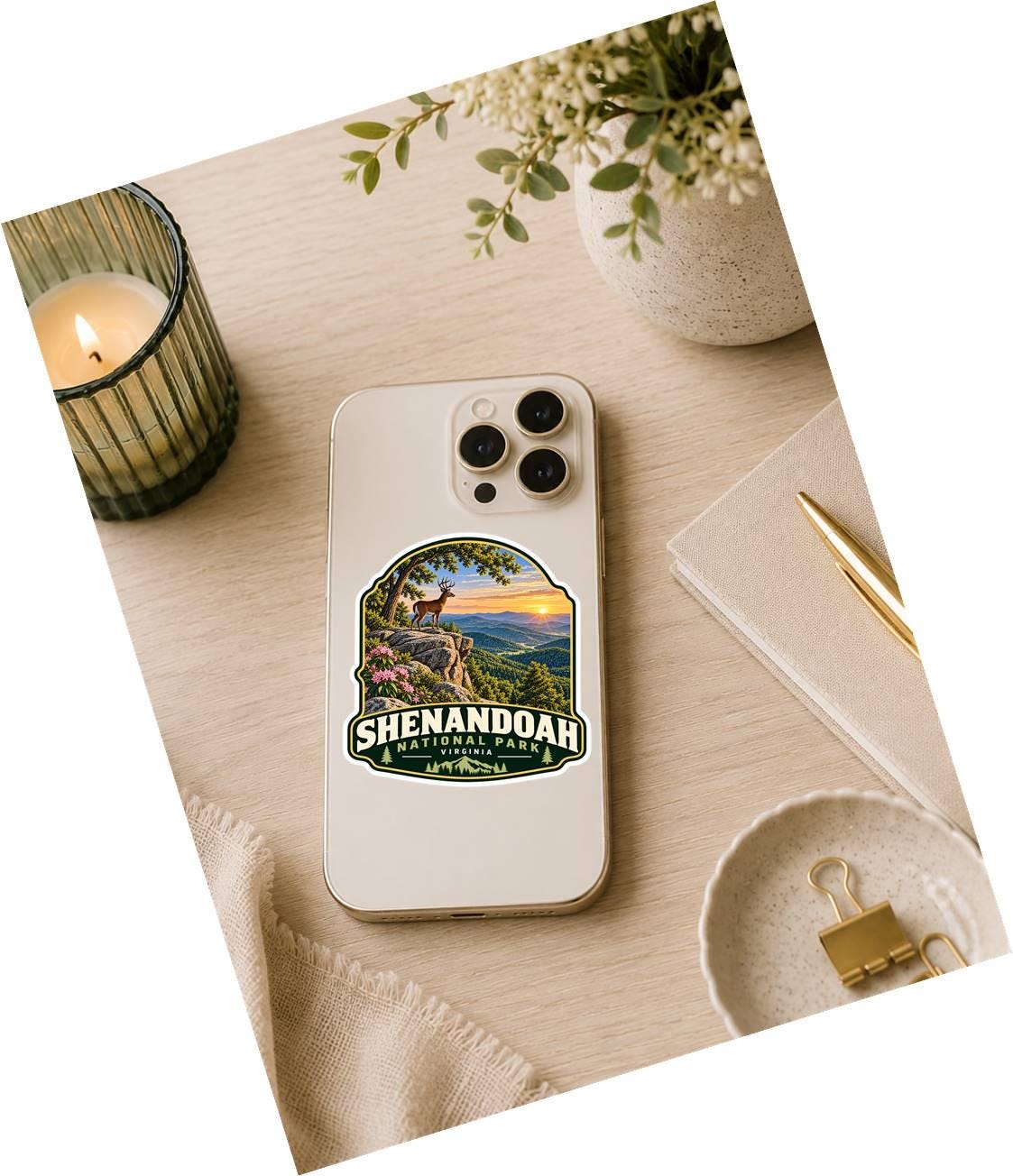 Shenandoah National Park Sticker, Virginia Decal, Blue Ridge Mountain Sticker, Deer Sticker, Hiking Camping National Park Souvenir ST 026