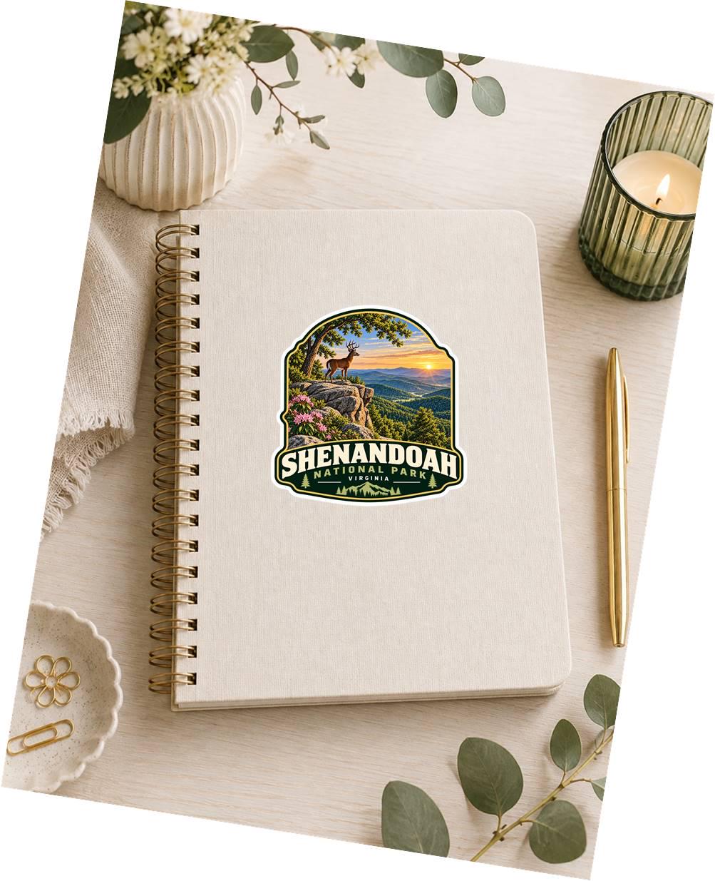 Shenandoah National Park Sticker, Virginia Decal, Blue Ridge Mountain Sticker, Deer Sticker, Hiking Camping National Park Souvenir ST 026