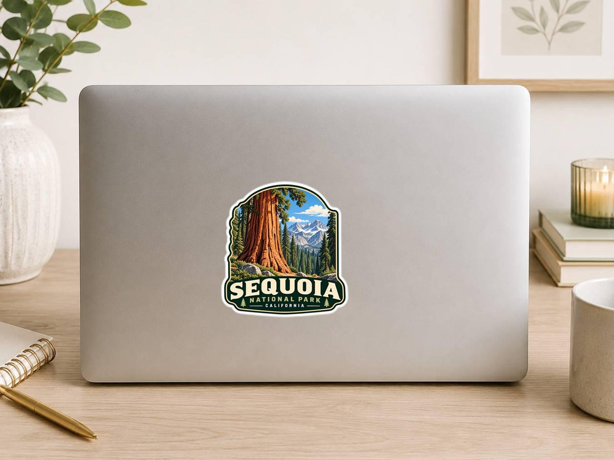 Sequoia National Park Sticker, California Decal, Giant Sequoia Tree Sticker, Hiking Camping Travel Sticker, National Park Souvenir ST 028