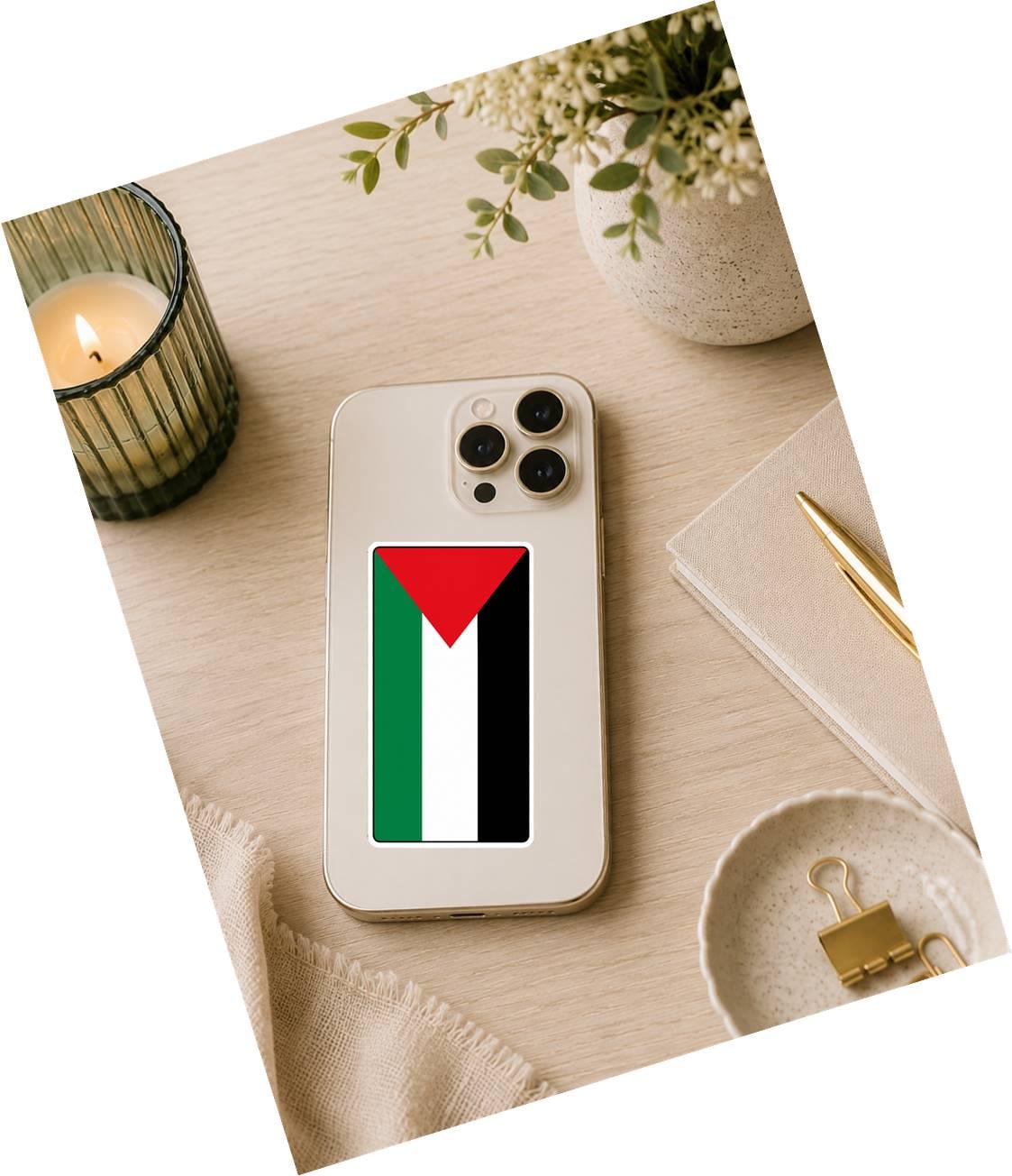 Palestine Flag Sticker, Palestinian Flag Vinyl Decal, Palestine Country Flag Sticker, Laptop Water Bottle Car Decal ST 051