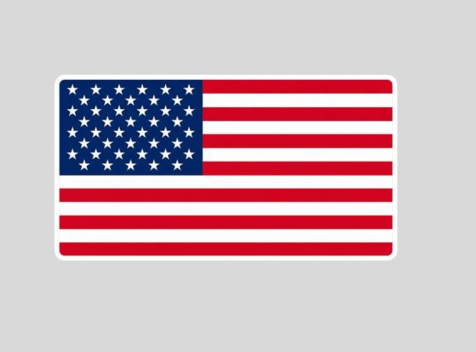American Flag Sticker, Multi Pack Quantity 20, USA Flag Vinyl Decal, Patriotic American Sticker, United States Flag,  ST 055