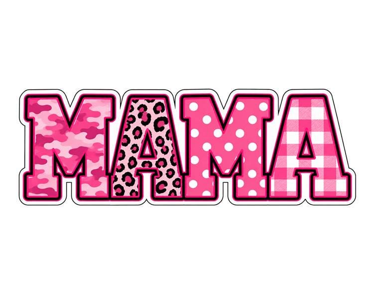Mama Sticker, Pink Mom Decal, Leopard Camo Pattern Sticker, Cute Gift for Mom ST 082