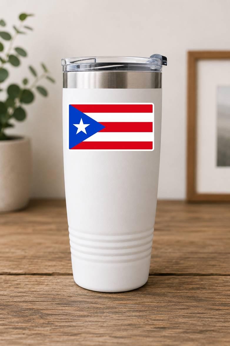 Puerto Rico Flag Sticker, Puerto Rican Flag Decal, Boricua Sticker, Puerto Rico Vinyl Sticker, PR Flag Decal ST 063