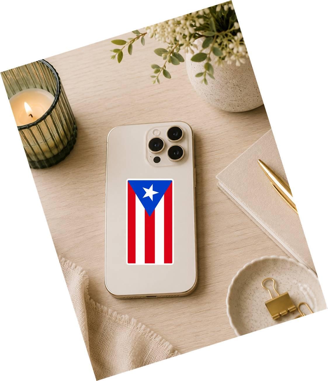 Puerto Rico Flag Sticker, Puerto Rican Flag Decal, Boricua Sticker, Puerto Rico Vinyl Sticker, PR Flag Decal ST 063