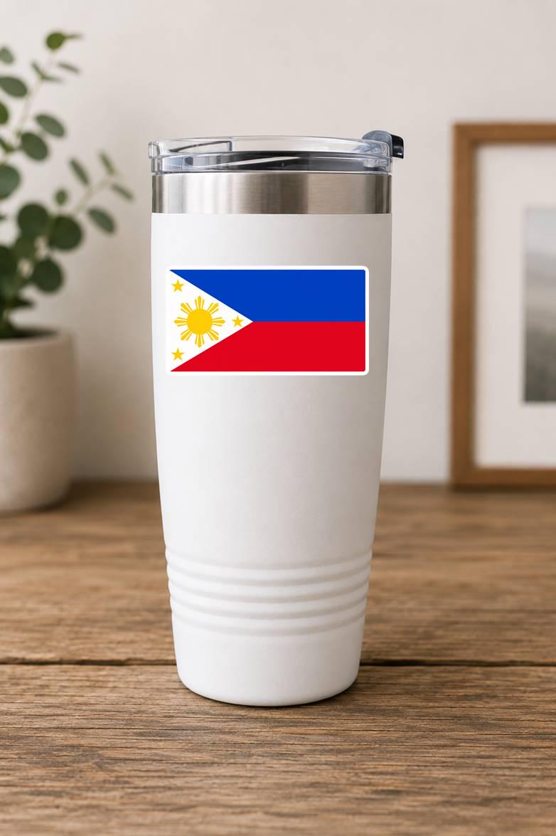 Philippine Flag Sticker, Philippines Flag Decal, Filipino Pride Sticker, Filipino Flag Vinyl Sticker, Philippines Decal ST 064