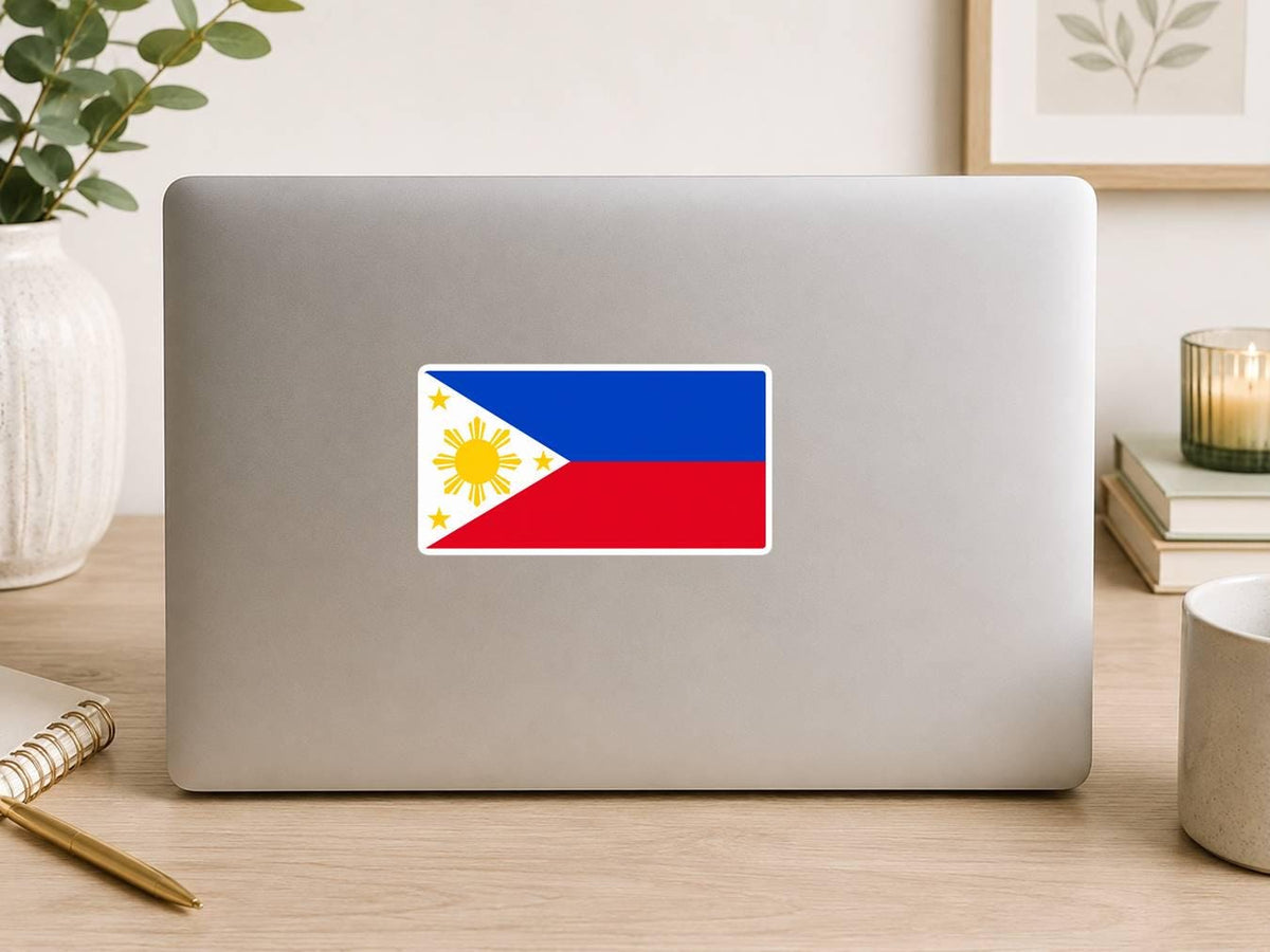 Philippine Flag Sticker, Philippines Flag Decal, Filipino Pride Sticker, Filipino Flag Vinyl Sticker, Philippines Decal ST 064
