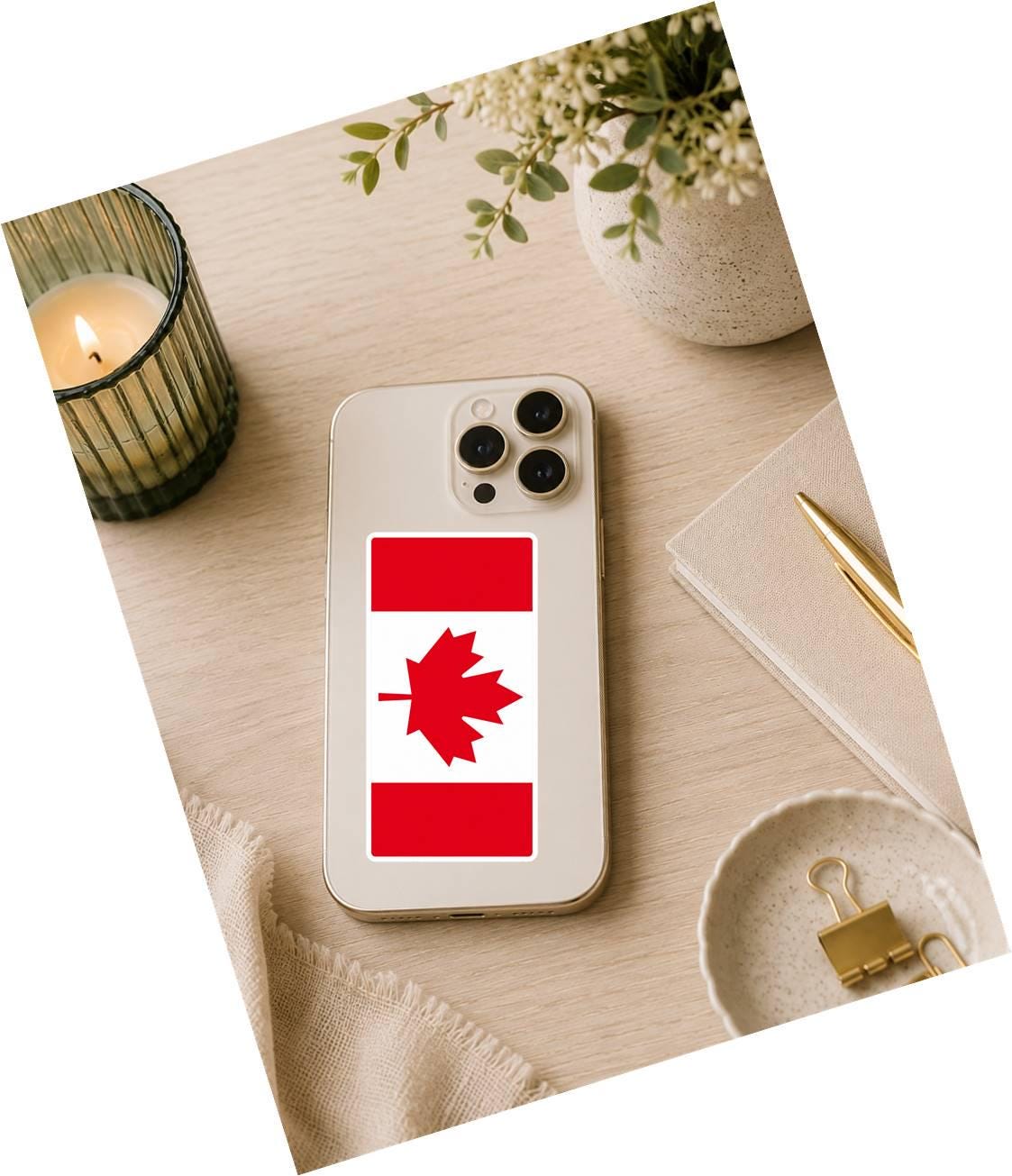 Canada Flag Sticker, Canadian Flag Decal, Maple Leaf Sticker, Canada Vinyl Sticker, Canadian Pride Decal ST 066