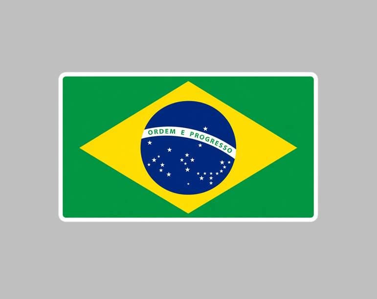 Brazil Flag Sticker, Brazilian Flag Decal, Brazil Vinyl Sticker, Brazilian Pride Sticker, Brasil Flag Decal ST 068