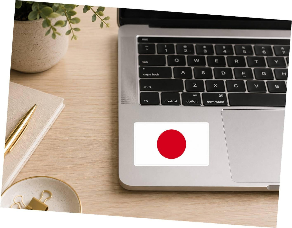 Japan Flag Sticker, Japanese Flag Decal, Japan Vinyl Sticker, Japanese Pride Sticker, Japan Travel Decal ST 070