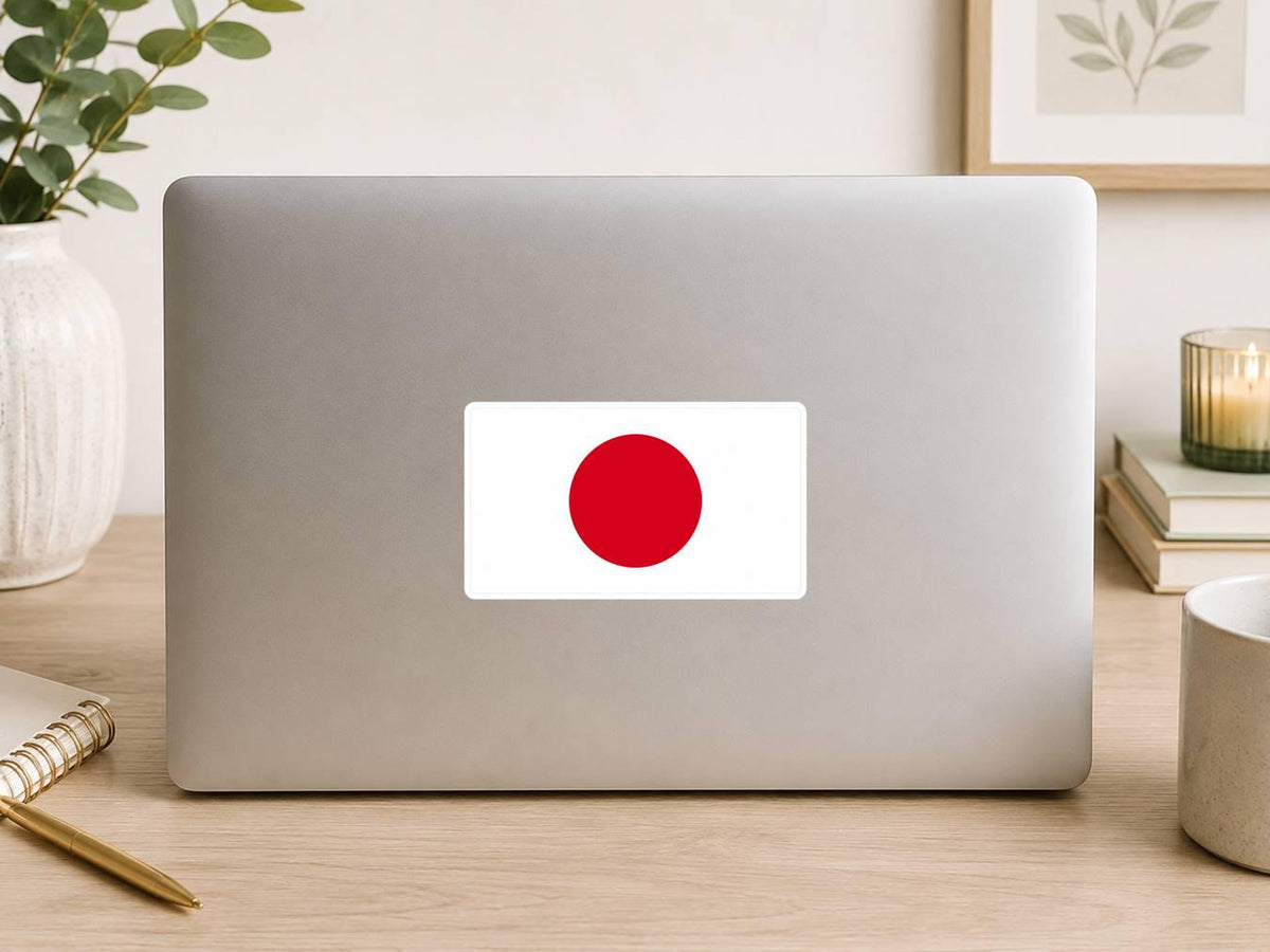 Japan Flag Sticker, Japanese Flag Decal, Japan Vinyl Sticker, Japanese Pride Sticker, Japan Travel Decal ST 070