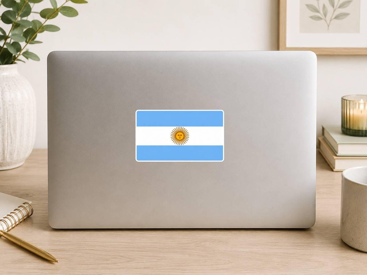 Argentina Flag Sticker, Argentinian Flag Decal, Argentina Vinyl Sticker, Argentine Pride Sticker, Argentina Decal ST 073