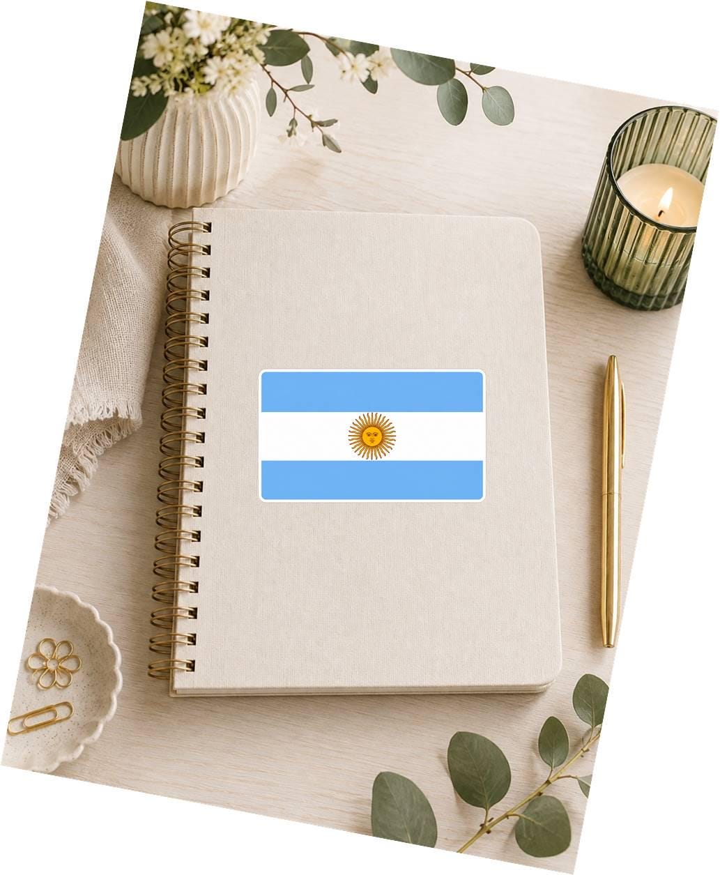 Argentina Flag Sticker, Argentinian Flag Decal, Argentina Vinyl Sticker, Argentine Pride Sticker, Argentina Decal ST 073