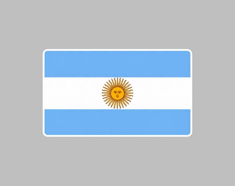 Argentina Flag Sticker, Argentinian Flag Decal, Argentina Vinyl Sticker, Argentine Pride Sticker, Argentina Decal ST 073
