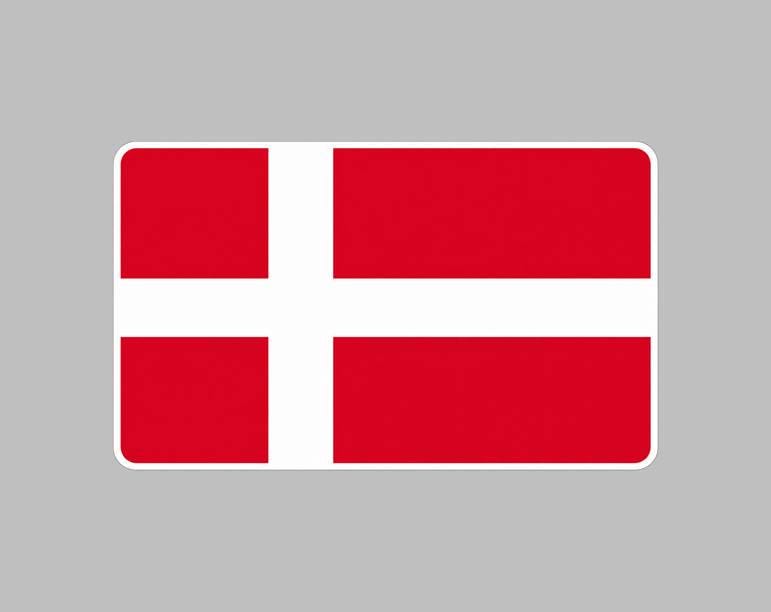 Denmark Flag Sticker, Danish Flag Decal, Denmark Vinyl Sticker, Danish Pride Sticker, Denmark Travel Decal ST 074
