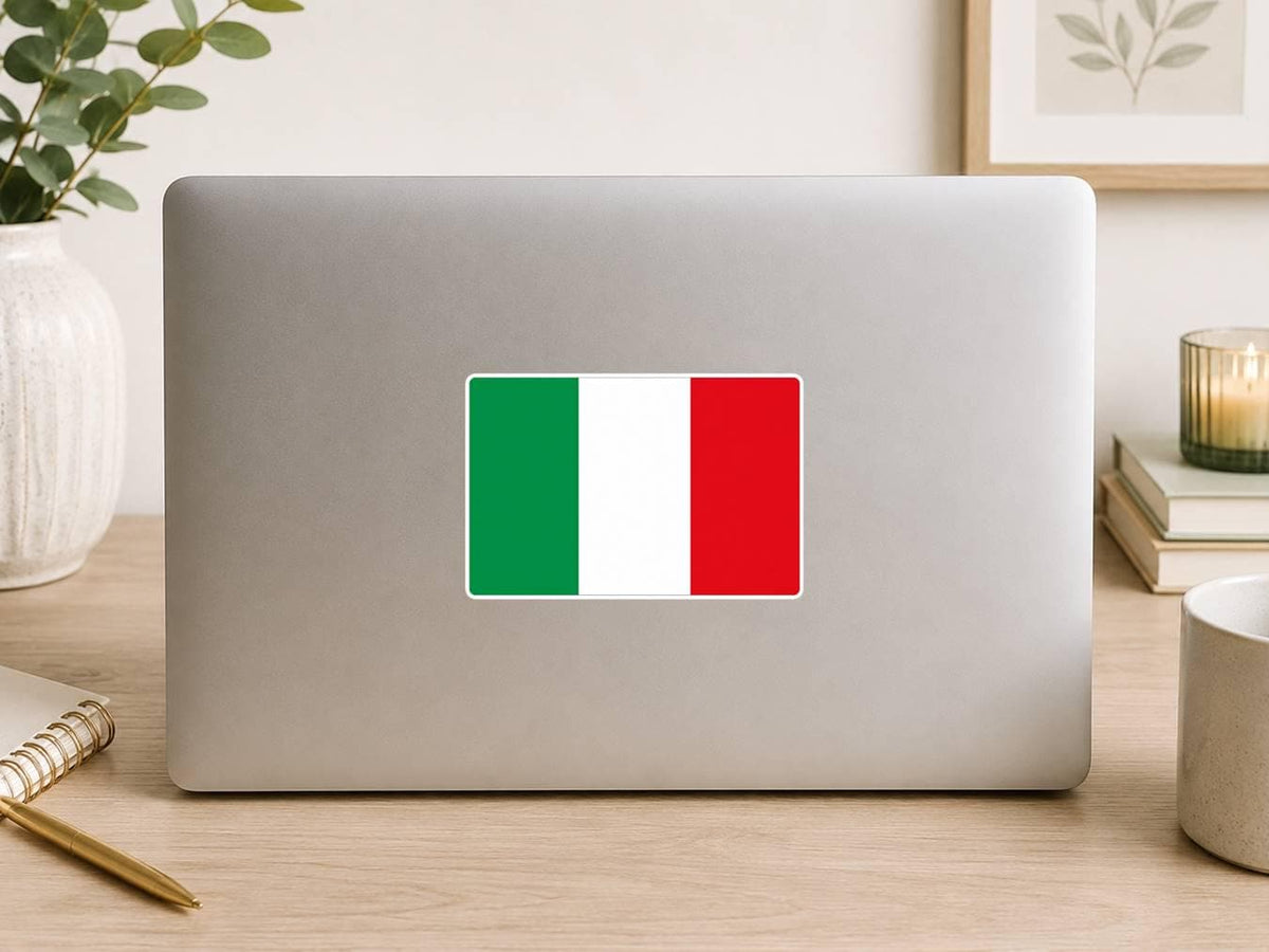 Italy Flag Sticker, Italian Flag Decal, Italy Vinyl Sticker, Italian Pride Sticker, Italy Travel Decal ST 075
