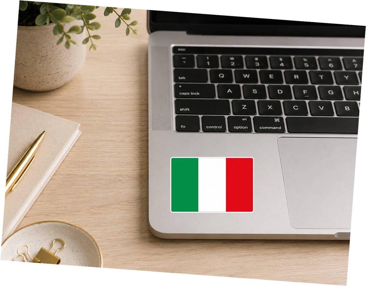 Italy Flag Sticker, Italian Flag Decal, Italy Vinyl Sticker, Italian Pride Sticker, Italy Travel Decal ST 075
