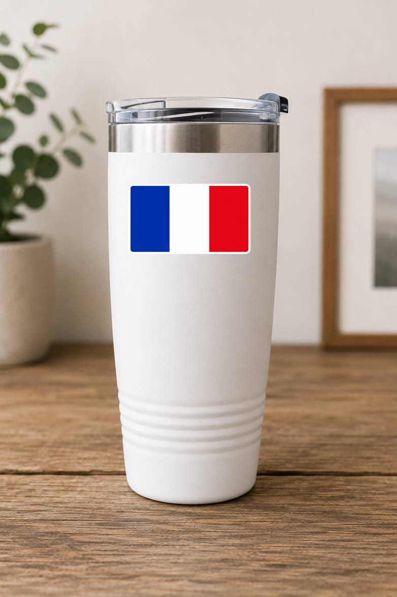France Flag Sticker, French Flag Decal, France Vinyl Sticker, French Pride Sticker, France Travel Decal ST 076