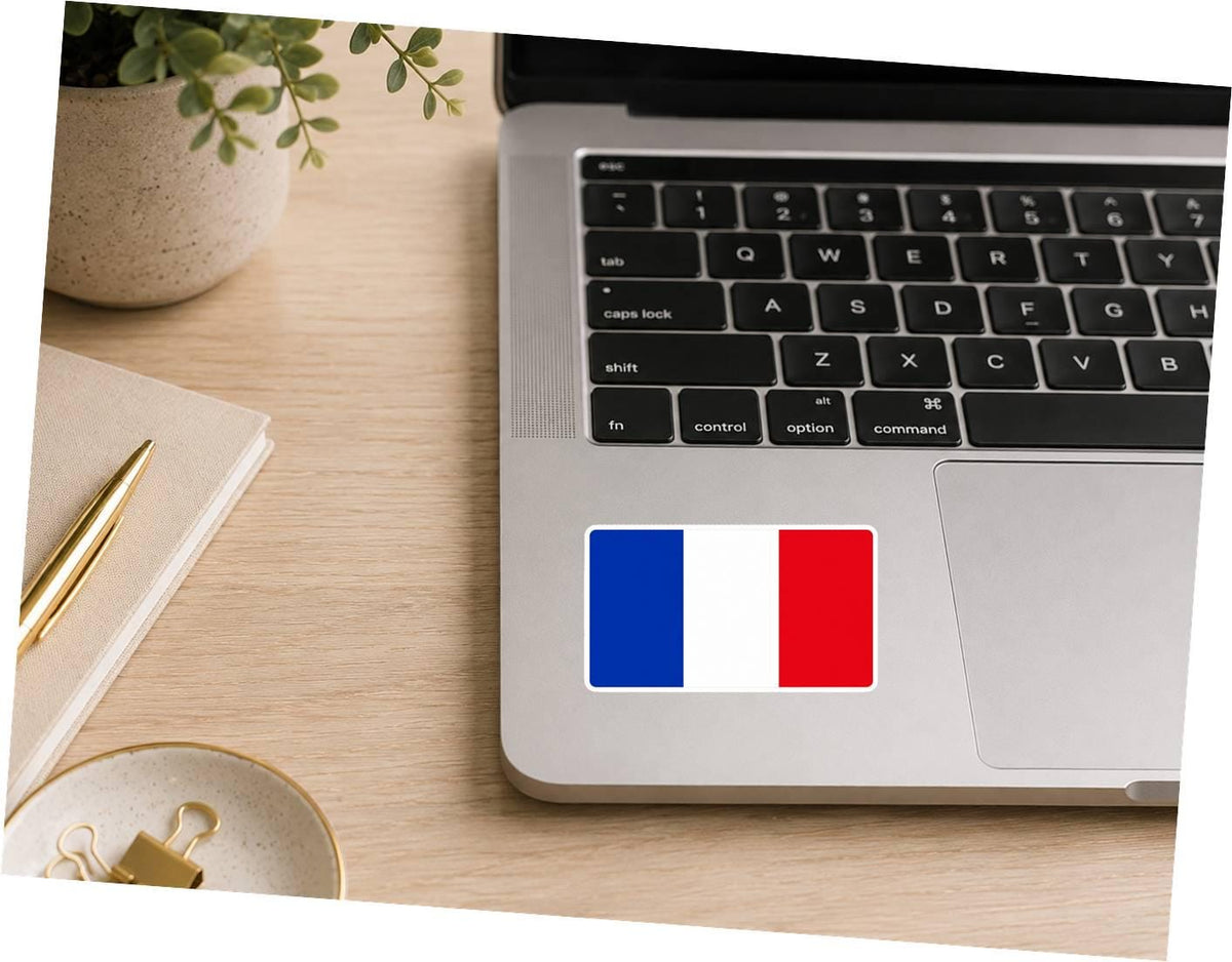 France Flag Sticker, French Flag Decal, France Vinyl Sticker, French Pride Sticker, France Travel Decal ST 076
