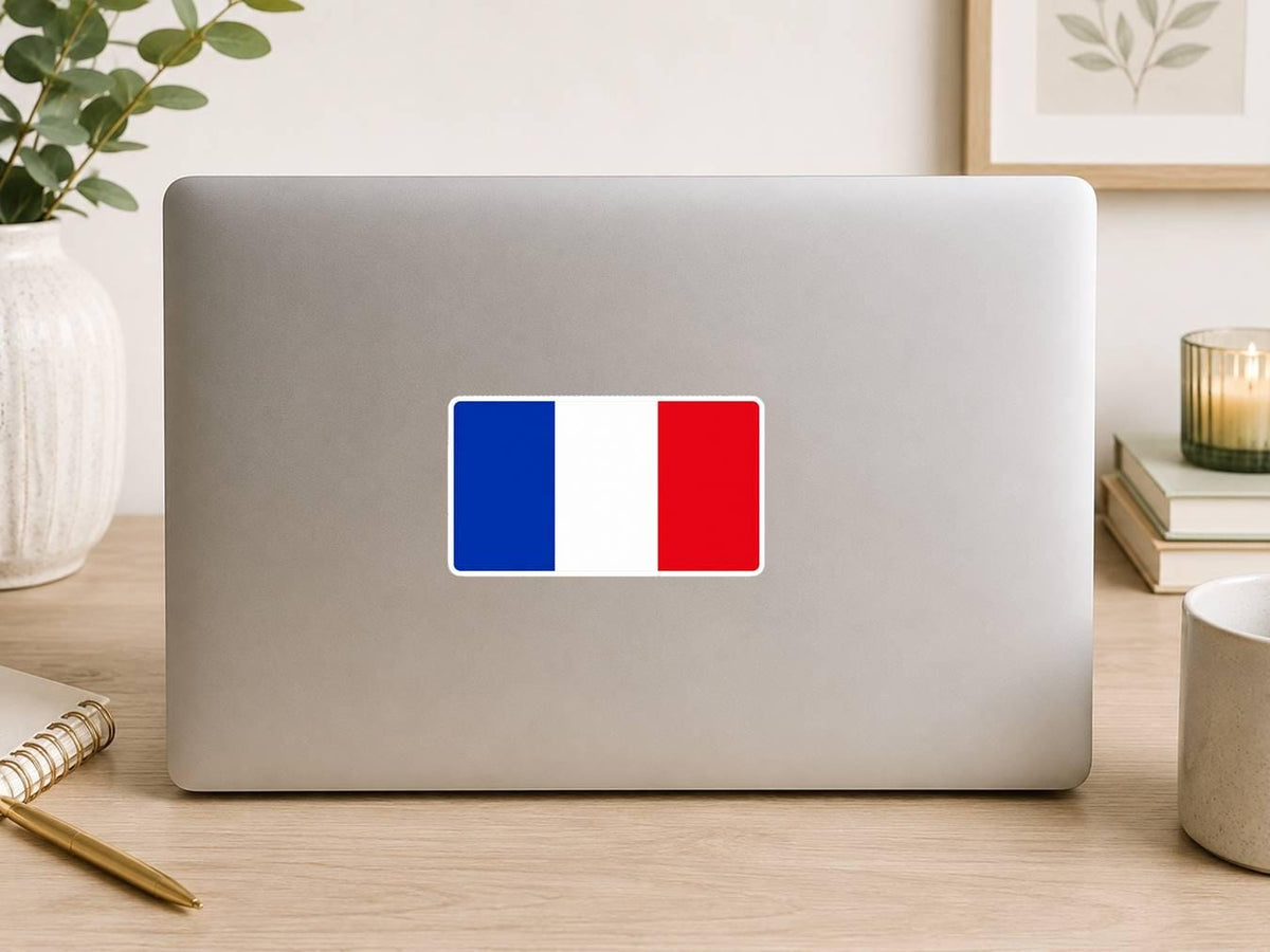 France Flag Sticker, French Flag Decal, France Vinyl Sticker, French Pride Sticker, France Travel Decal ST 076