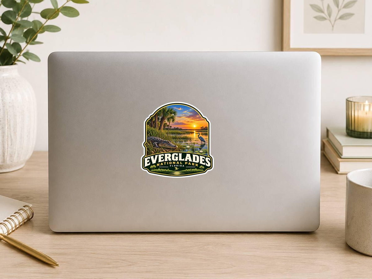 Everglades National Park Sticker, Florida Decal, Alligator Sticker, Florida Everglades Souvenir, Hiking Camping Travel Sticker ST 031