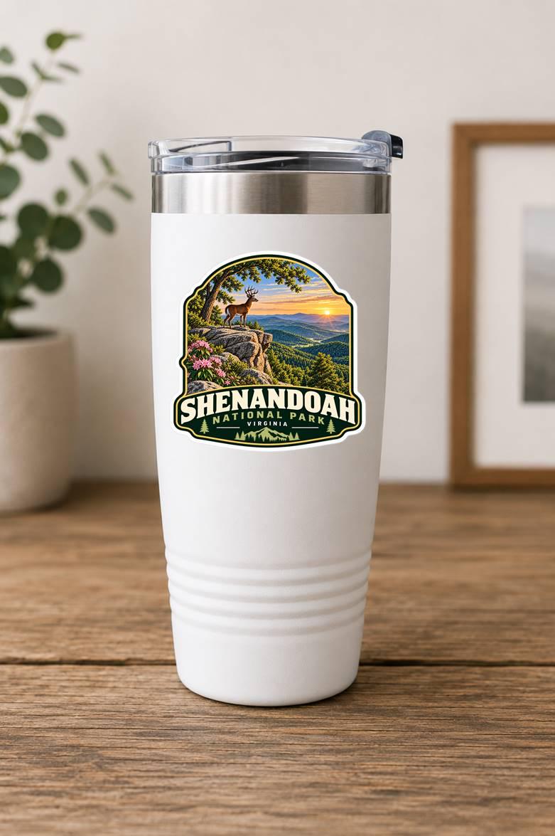 Shenandoah National Park Sticker, Virginia Decal, Blue Ridge Mountain Sticker, Deer Sticker, Hiking Camping National Park Souvenir ST 026