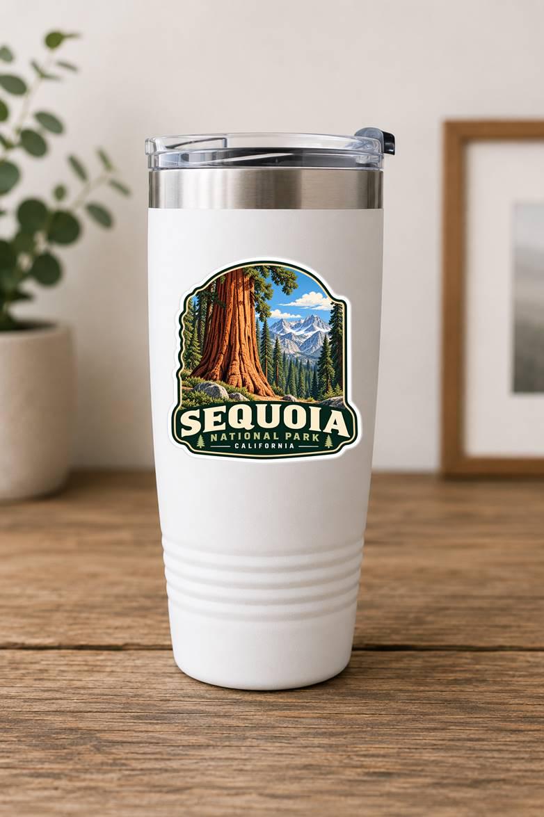 Sequoia National Park Sticker, California Decal, Giant Sequoia Tree Sticker, Hiking Camping Travel Sticker, National Park Souvenir ST 028