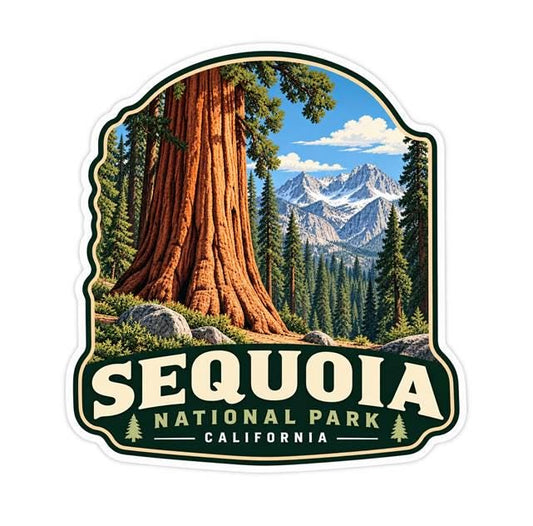 Sequoia National Park Sticker, California Decal, Giant Sequoia Tree Sticker, Hiking Camping Travel Sticker, National Park Souvenir ST 028