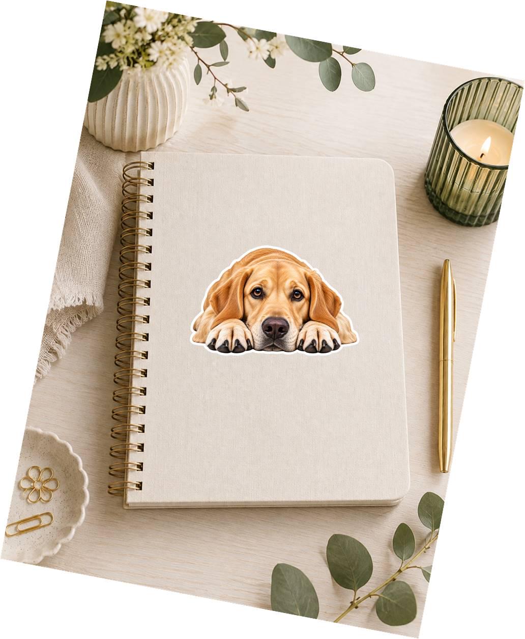Labrador Retriever Sticker, Lab Sticker, Labrador Dog Decal, Lab Mom Gift, Dog Lover Gift, Vinyl Dog Sticker ST 084