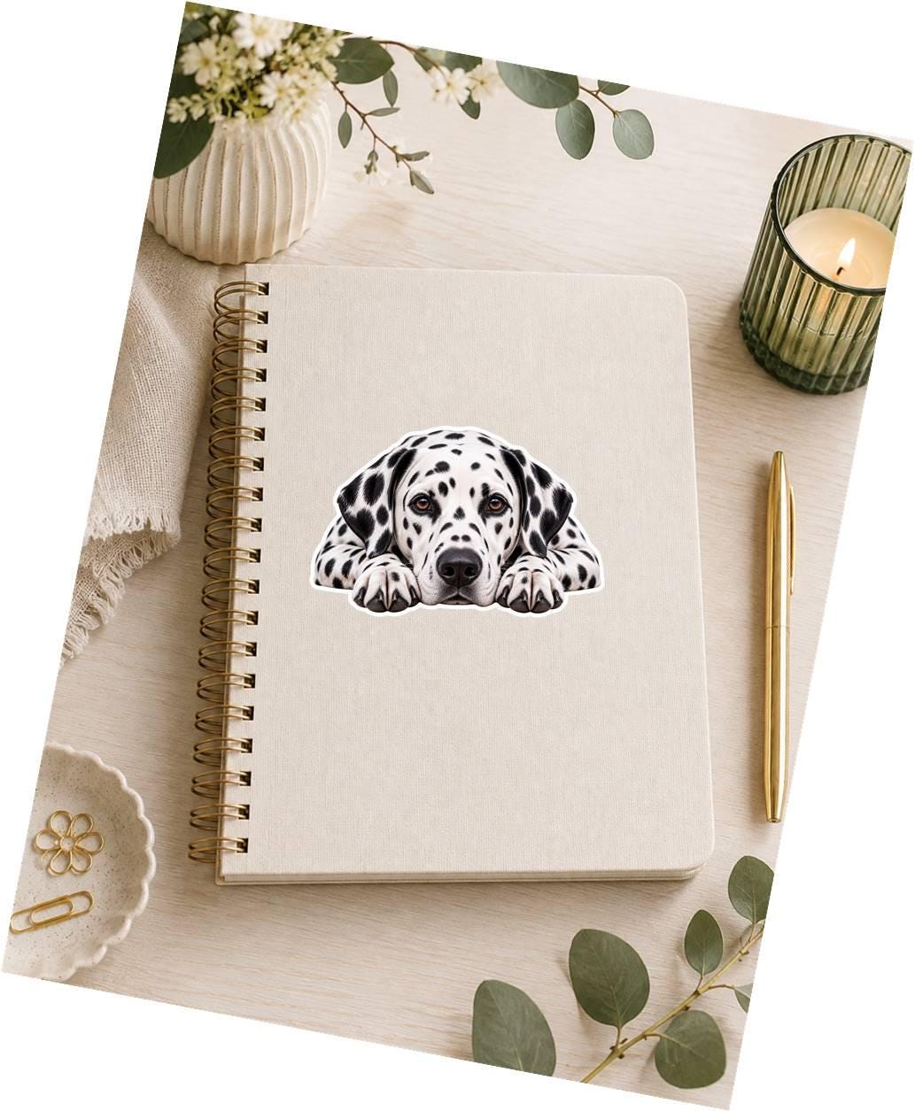 Dalmatian Sticker, Dalmatian Dog Sticker, Spotted Dog Decal, Dalmatian Mom Gift, Dog Lover Gift, Vinyl Dog Sticker ST 085