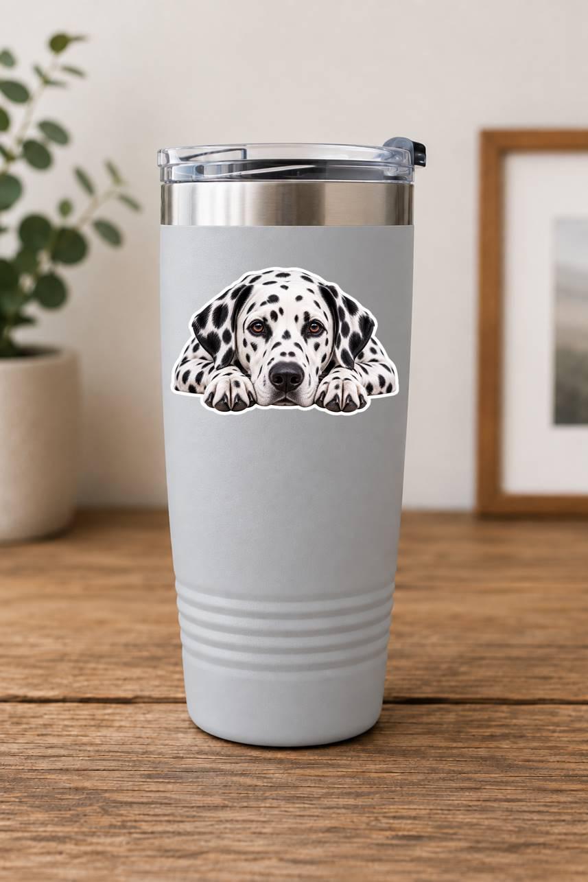 Dalmatian Sticker, Dalmatian Dog Sticker, Spotted Dog Decal, Dalmatian Mom Gift, Dog Lover Gift, Vinyl Dog Sticker ST 085