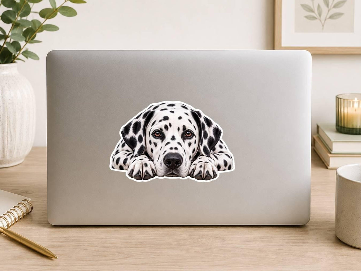 Dalmatian Sticker, Dalmatian Dog Sticker, Spotted Dog Decal, Dalmatian Mom Gift, Dog Lover Gift, Vinyl Dog Sticker ST 085