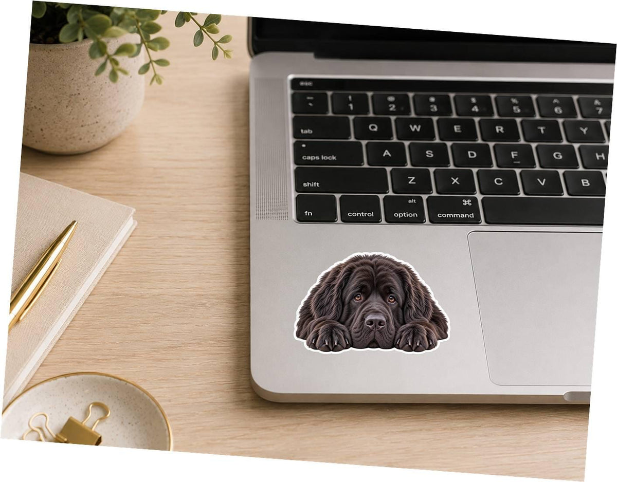 Newfoundland Dog Sticker, Newfie Sticker, Newfoundland Decal, Newfie Dog Gift, Dog Lover Gift, Vinyl Dog StickerST 087