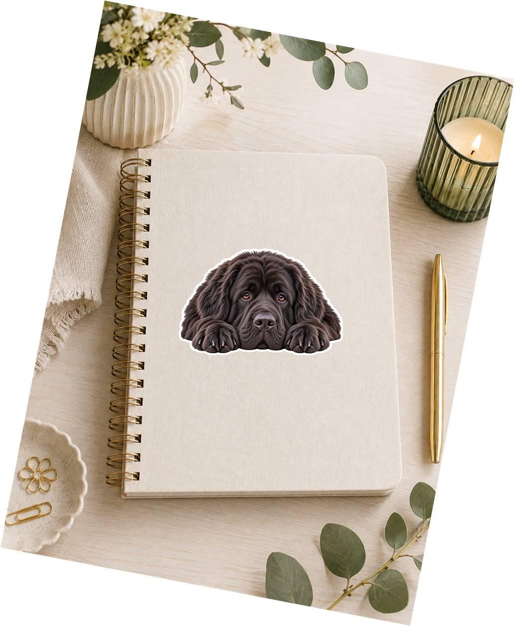 Newfoundland Dog Sticker, Newfie Sticker, Newfoundland Decal, Newfie Dog Gift, Dog Lover Gift, Vinyl Dog StickerST 087