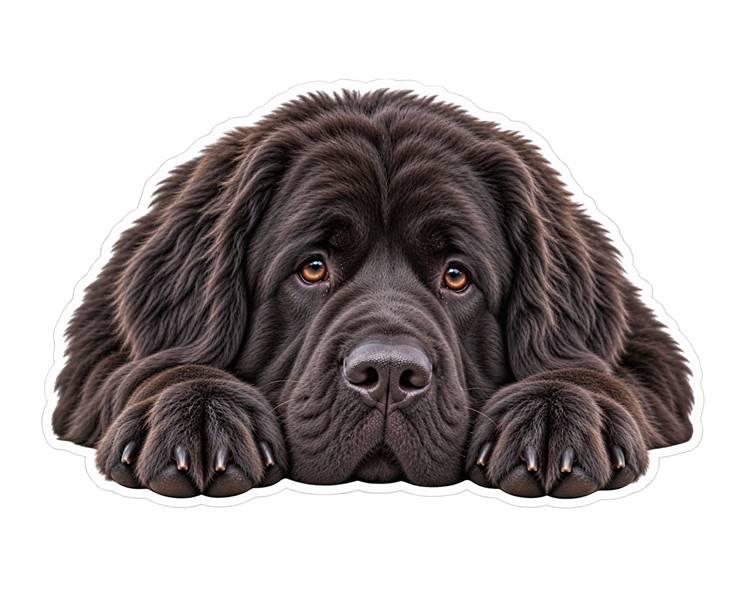Newfoundland Dog Sticker, Newfie Sticker, Newfoundland Decal, Newfie Dog Gift, Dog Lover Gift, Vinyl Dog StickerST 087