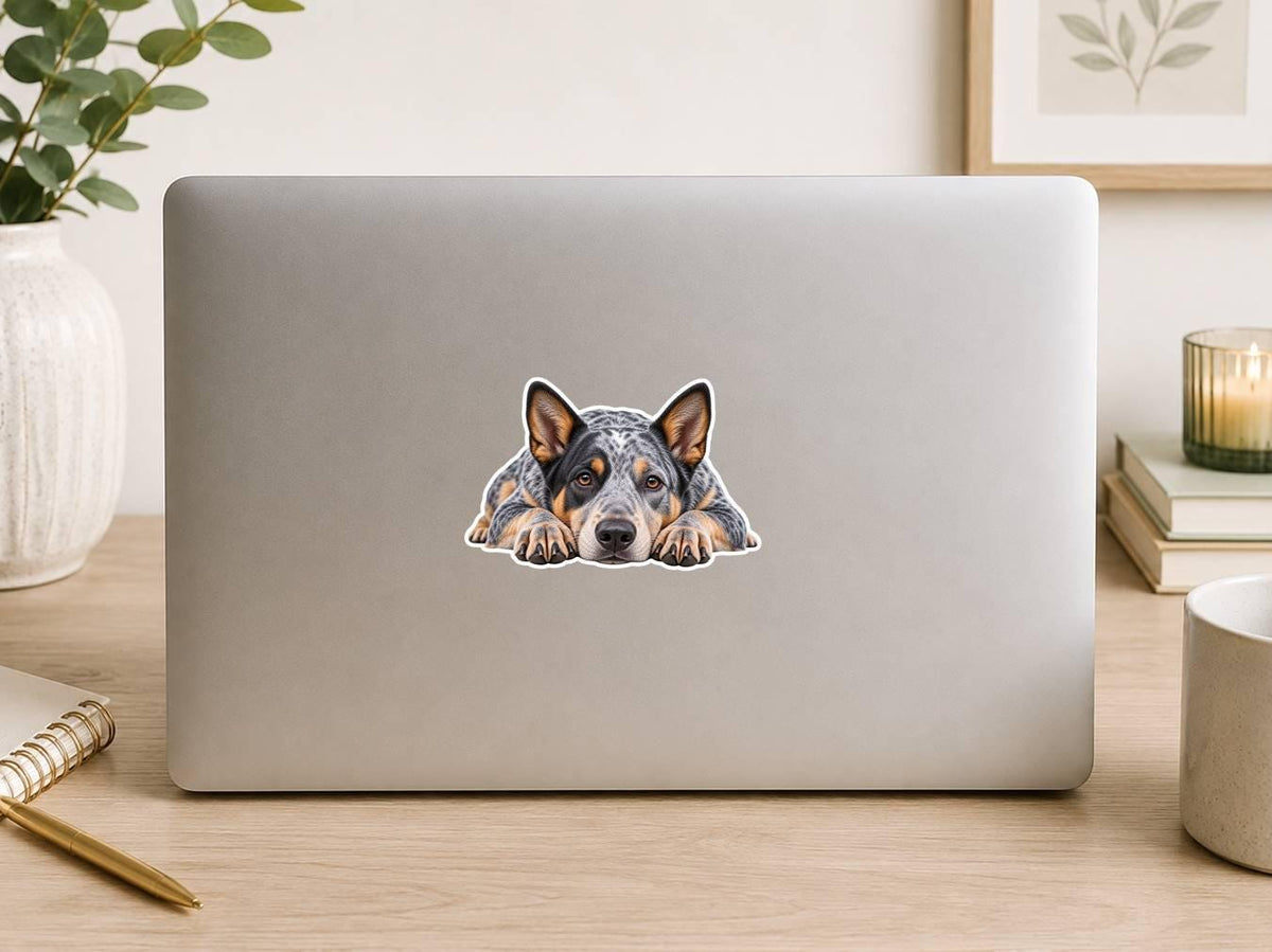 Blue Heeler Sticker, Australian Cattle Dog Sticker, Heeler Dog Decal, Cattle Dog Gift, Dog Lover Vinyl Sticker st 089