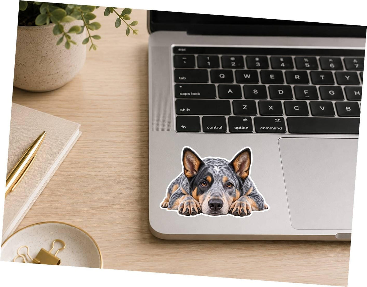Blue Heeler Sticker, Australian Cattle Dog Sticker, Heeler Dog Decal, Cattle Dog Gift, Dog Lover Vinyl Sticker st 089