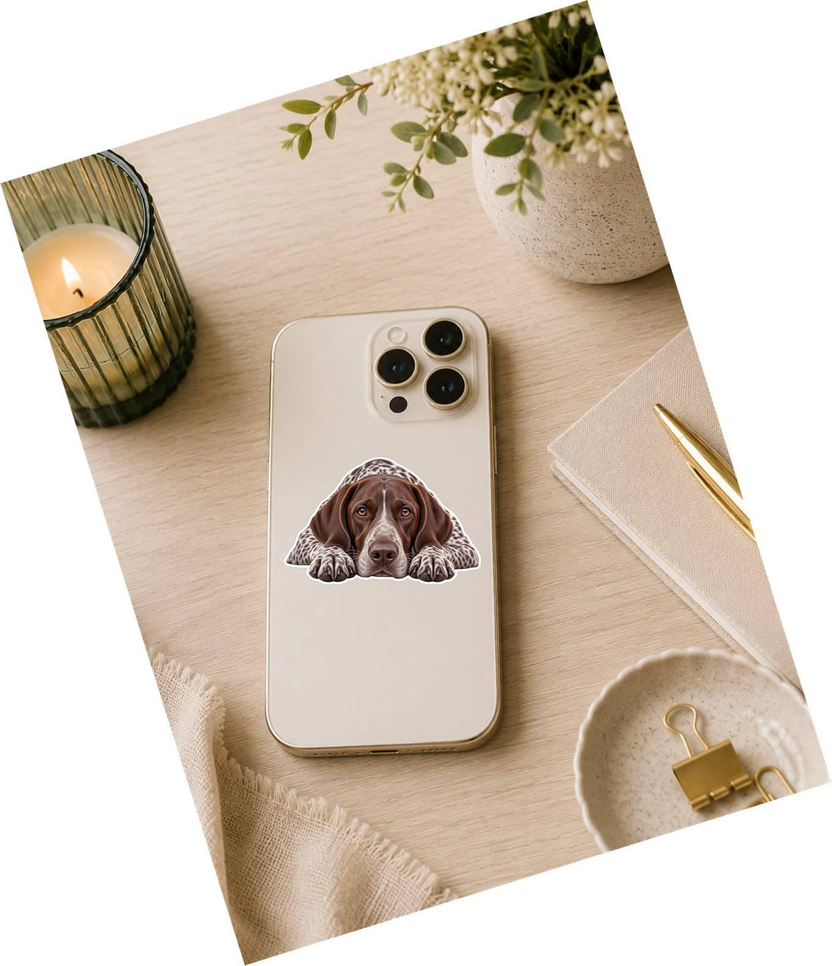 German Shorthaired Pointer Sticker, GSP Dog Sticker, Hunting Dog Decal, Bird Dog Sticker, German Shorthair Gift, Vinyl Dog Sticker st 090