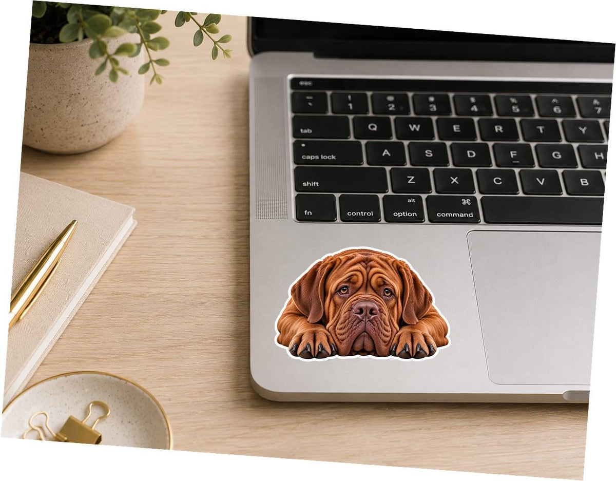 Dogue de Bordeaux Sticker, French Mastiff Sticker, Bordeaux Dog Decal, Dogue de Bordeaux Gift, Mastiff Dog Vinyl Sticker st 092