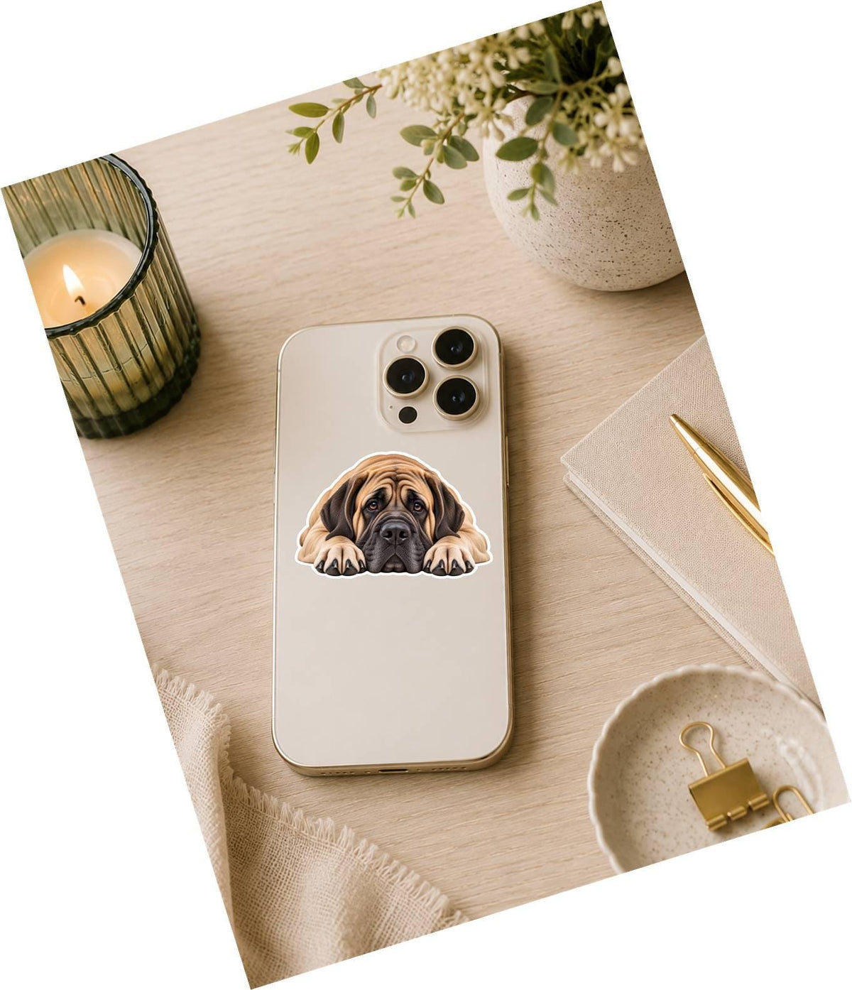 English Mastiff Sticker, Mastiff Dog Sticker, English Mastiff Decal, Mastiff Mom Gift, Giant Breed Dog, Dog Lover Vinyl Sticker st 093