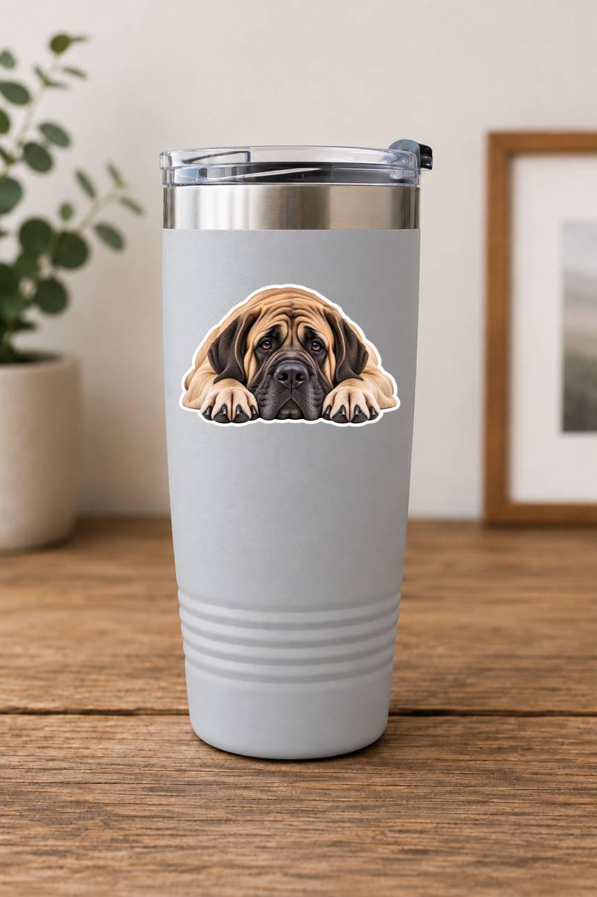English Mastiff Sticker, Mastiff Dog Sticker, English Mastiff Decal, Mastiff Mom Gift, Giant Breed Dog, Dog Lover Vinyl Sticker st 093