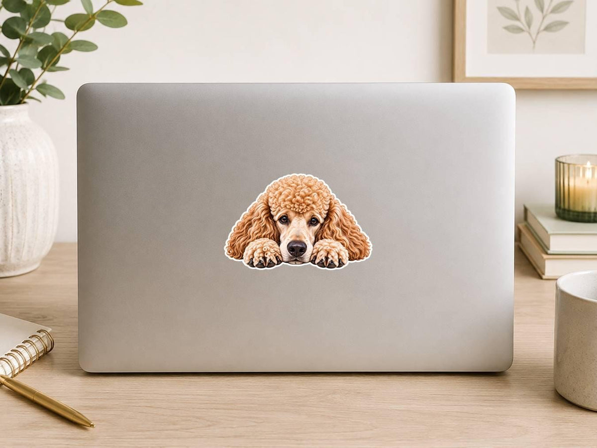 Poodle Sticker, Standard Poodle Sticker, Poodle Dog Decal, Poodle Mom Gift, Poodle Lover Gift, Cute Dog Vinyl Sticker st 095