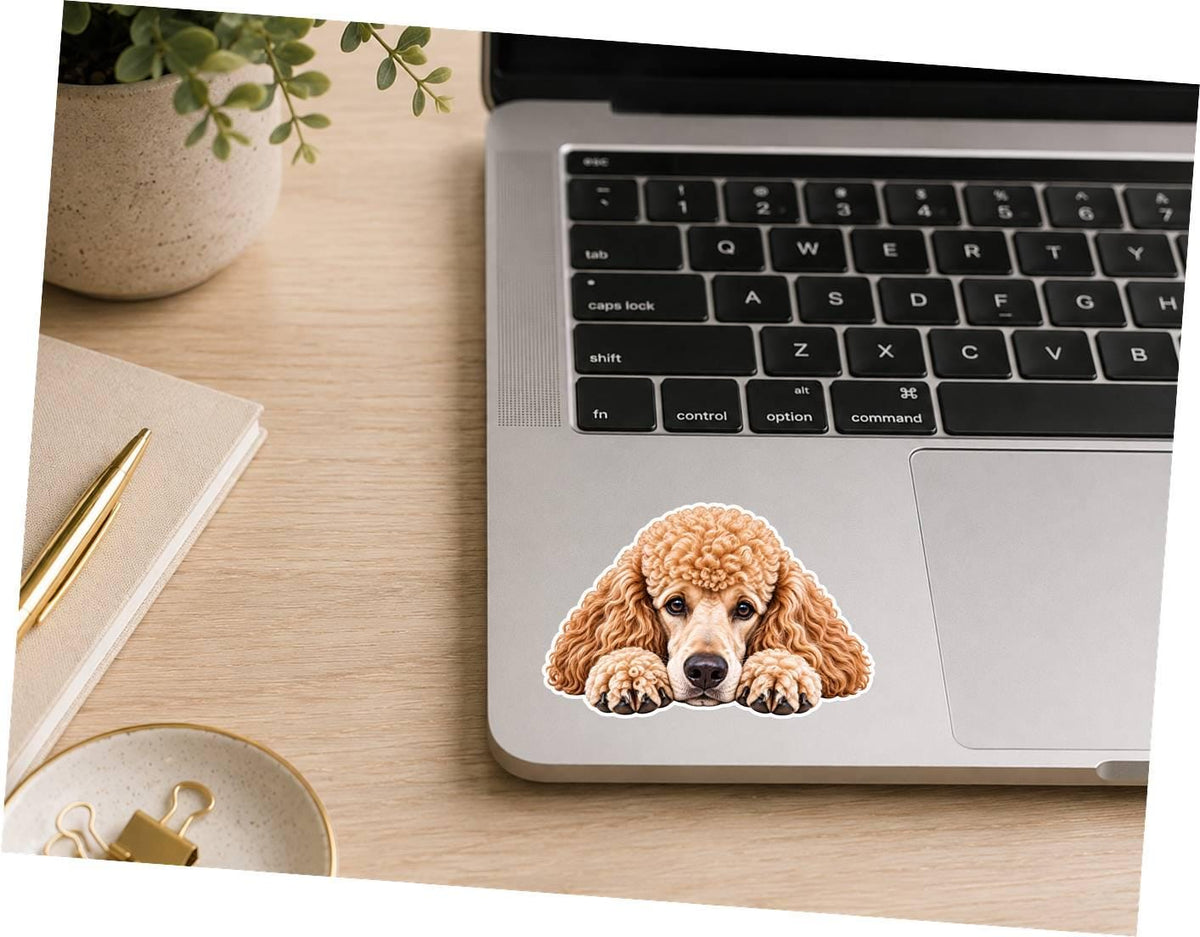 Poodle Sticker, Standard Poodle Sticker, Poodle Dog Decal, Poodle Mom Gift, Poodle Lover Gift, Cute Dog Vinyl Sticker st 095