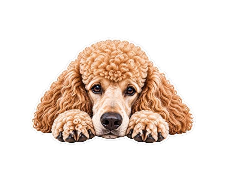 Poodle Sticker, Standard Poodle Sticker, Poodle Dog Decal, Poodle Mom Gift, Poodle Lover Gift, Cute Dog Vinyl Sticker st 095