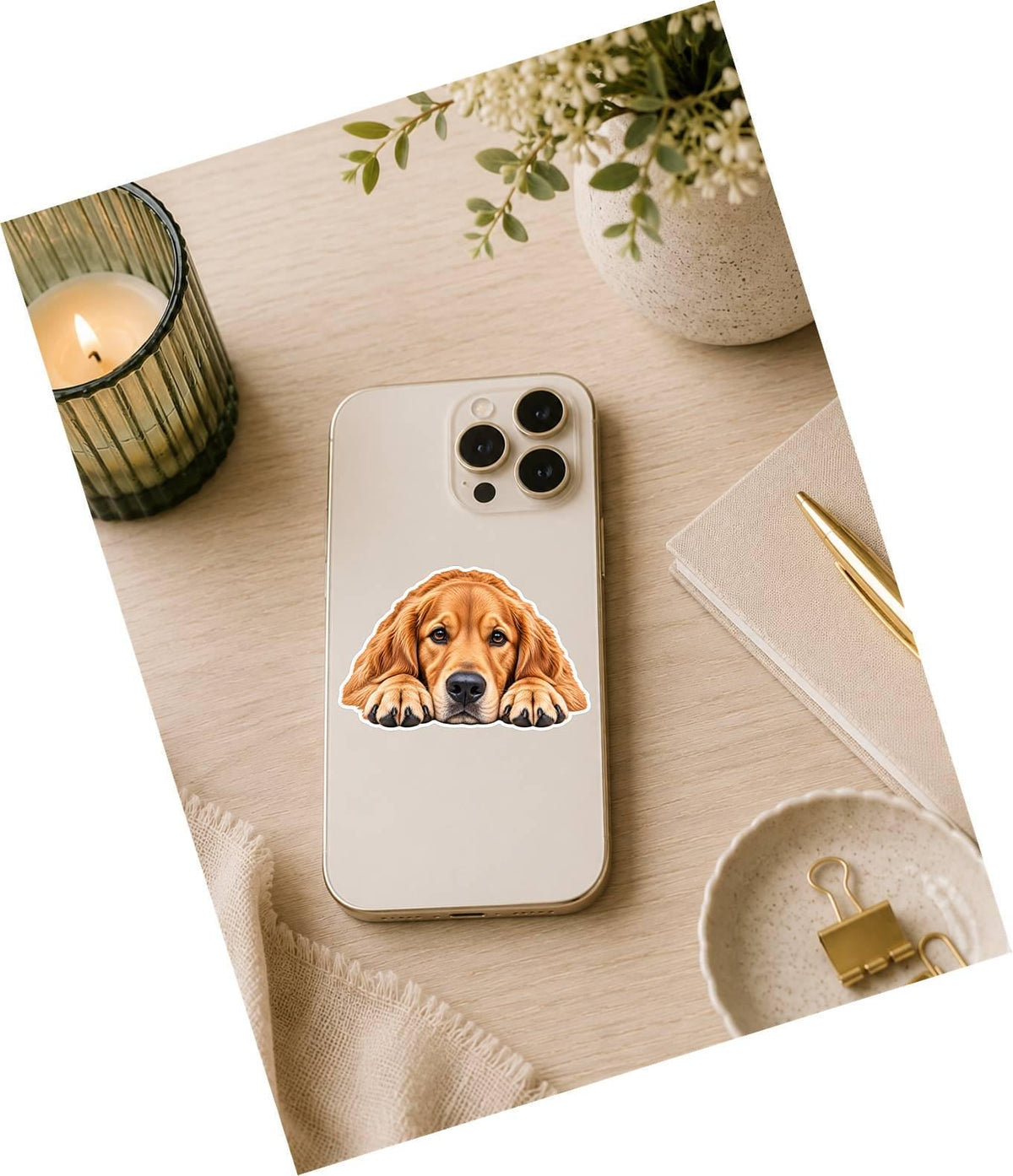 Golden Retriever Sticker, Golden Retriever Dog Sticker, Golden Retriever Decal, Golden Retriever Gift, Dog Lover Vinyl Sticker st 097